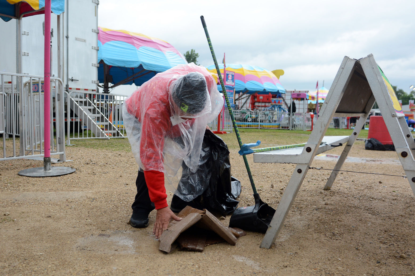 Storm damage at Sauk County Fair